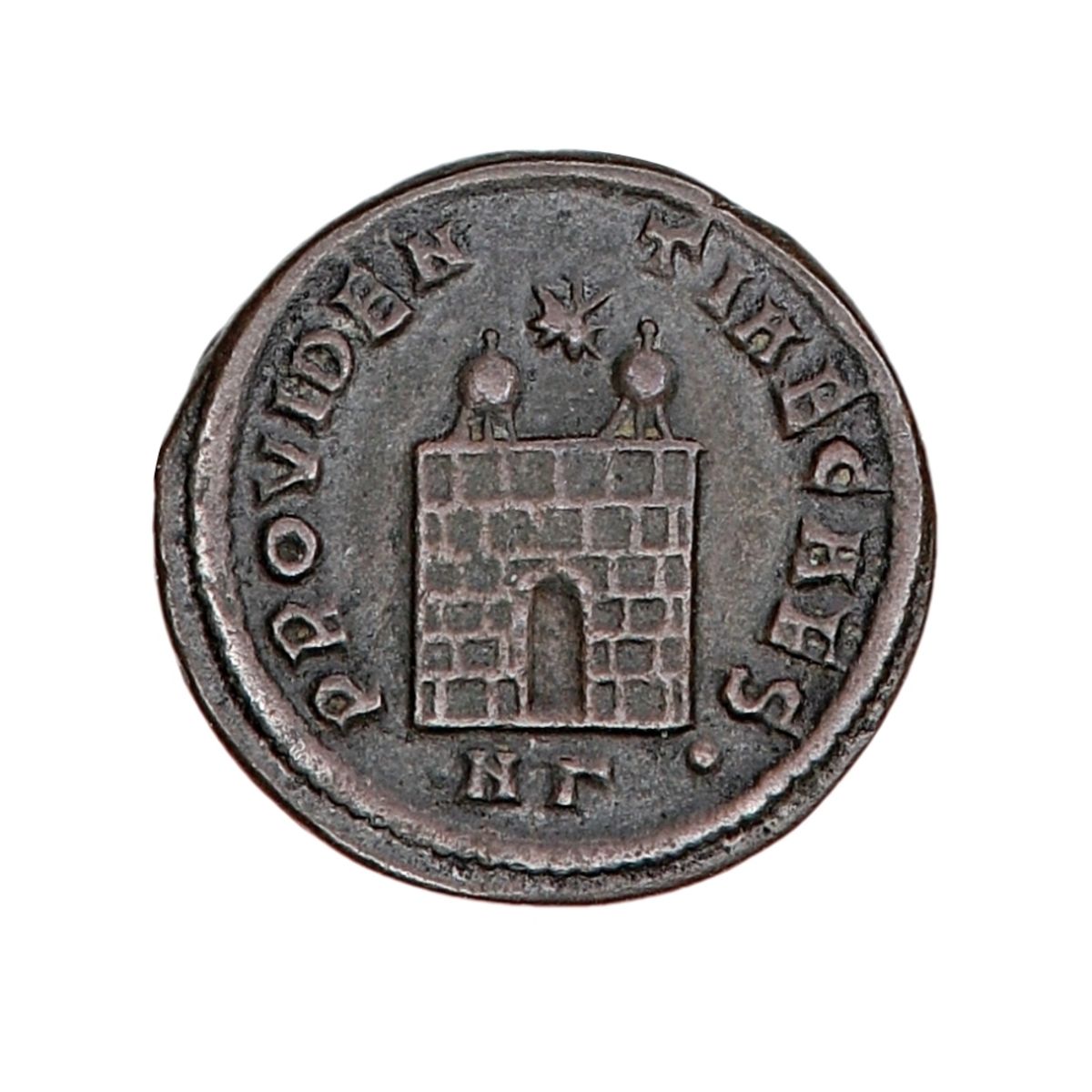 Constantius II, centenionalis, år 324-337, borgport