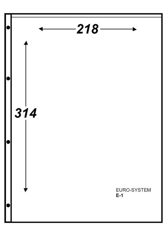 1 lomme albumark, 10 stk, Eurosystem