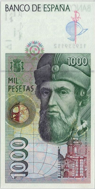 Spania, 1000 pesetas 1992