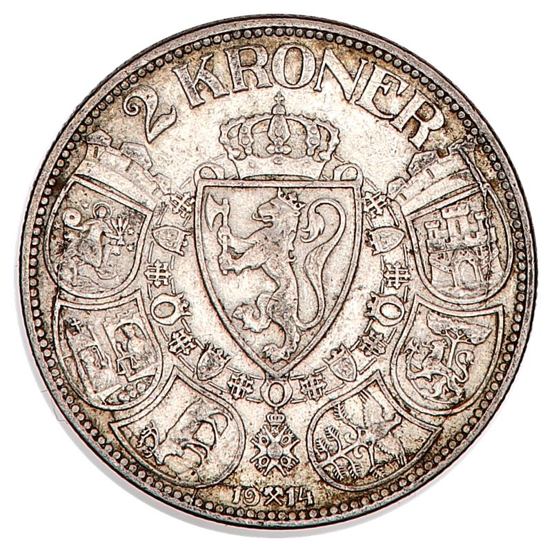 2 kroner 1914, kv. 1+