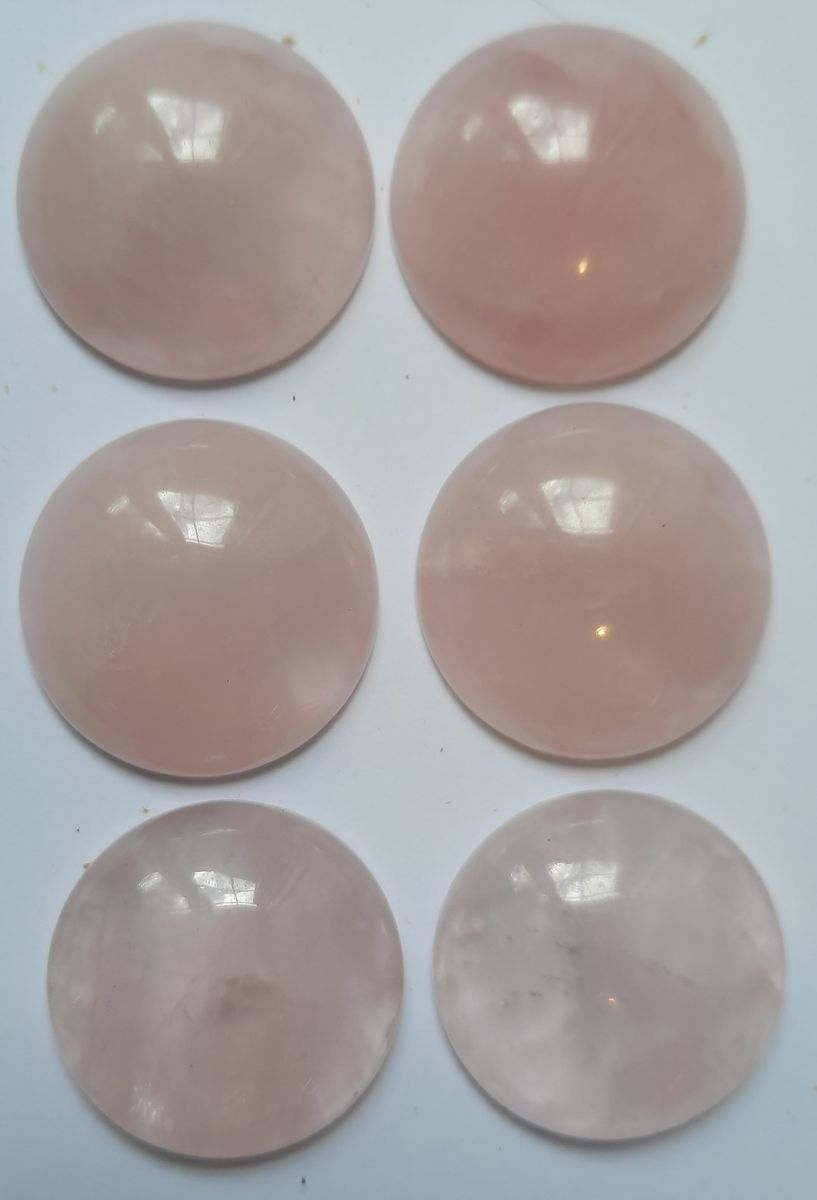 Cabochon, rosenkvarts, 19 mm