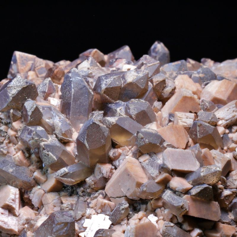 Røykkvarts/smokey quartz/morion med ortoklas, Hurum
