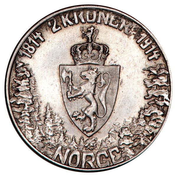 Hovedbilde Haakon VII, 2 kr 1914, Mor Norge