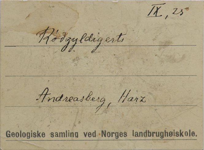 Hovedbilde Pyrargyritt, St. Andreasberg, Tyskland