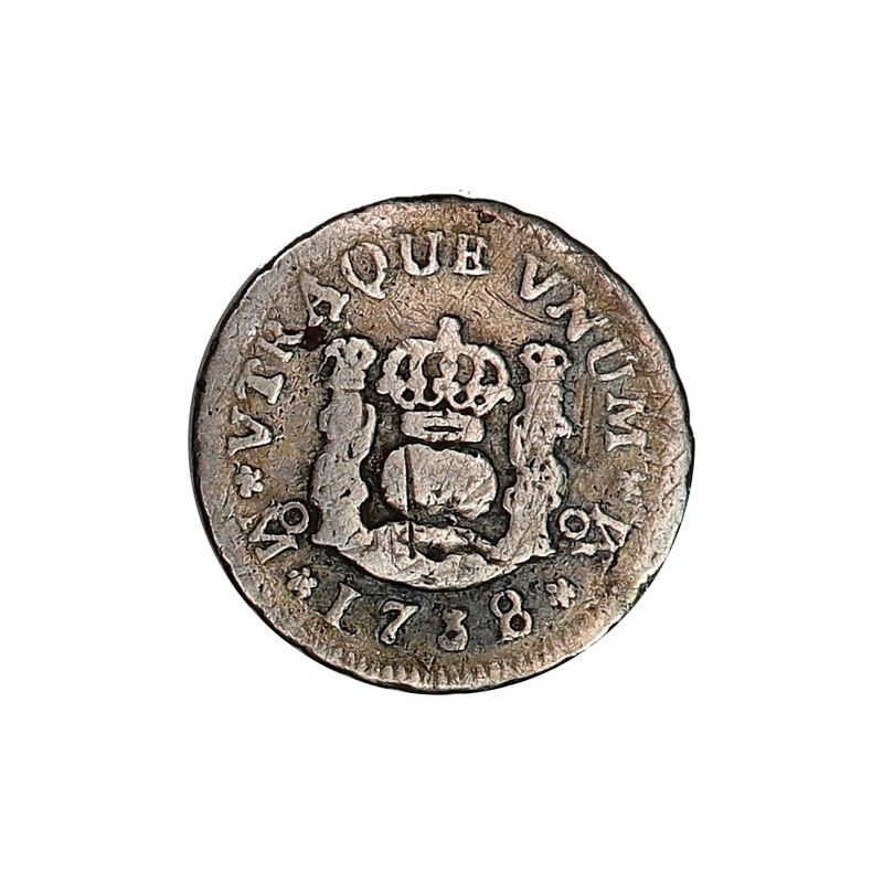 Mexico, Pillar 1/2 real 1738