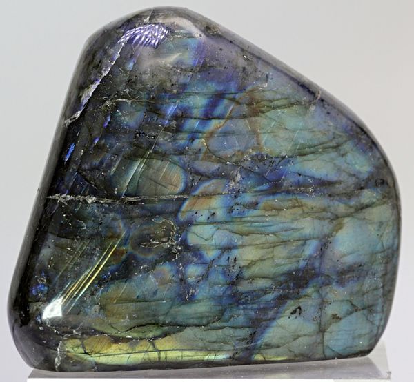 Hovedbilde Labradoritt/spektrolitt, helslipt (labradorite, spectrolite)