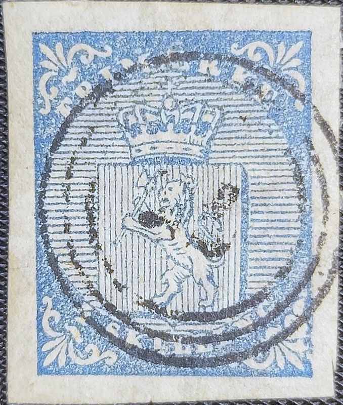 NK 1, 4 skilling 1855, nummerstempel