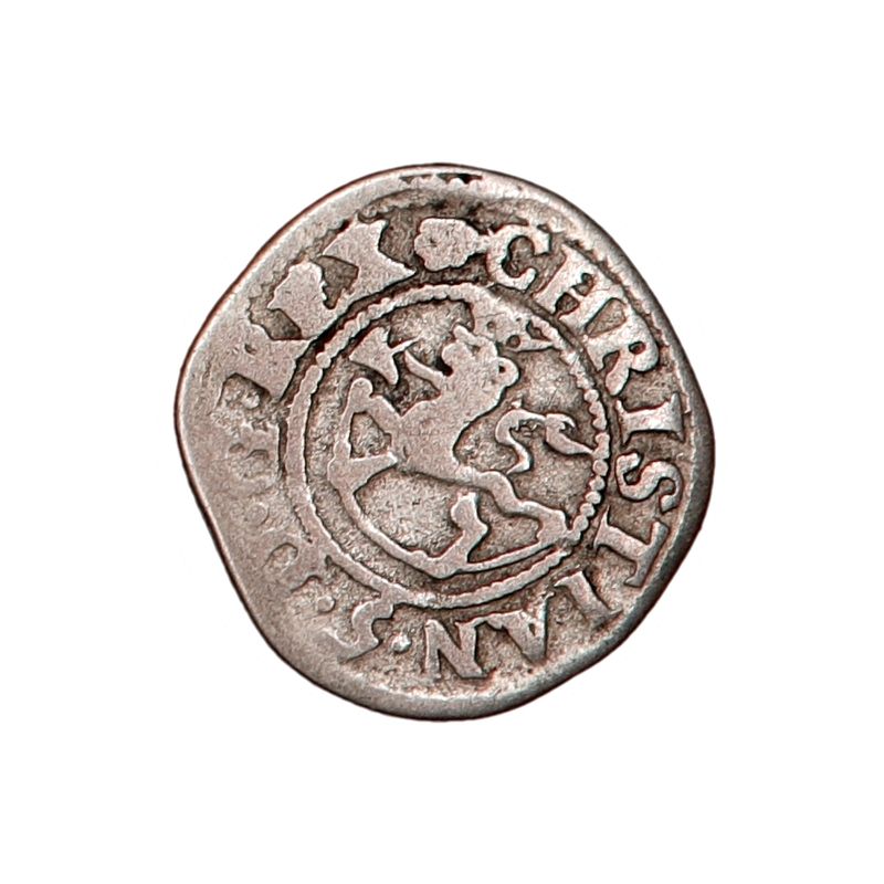 Christian V, 2 skilling 1683, 6 oppå P