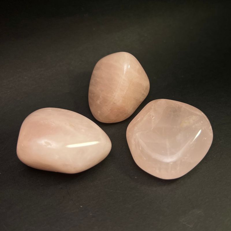 Rosenkvarts, tromlet, meget stor, 4 cm