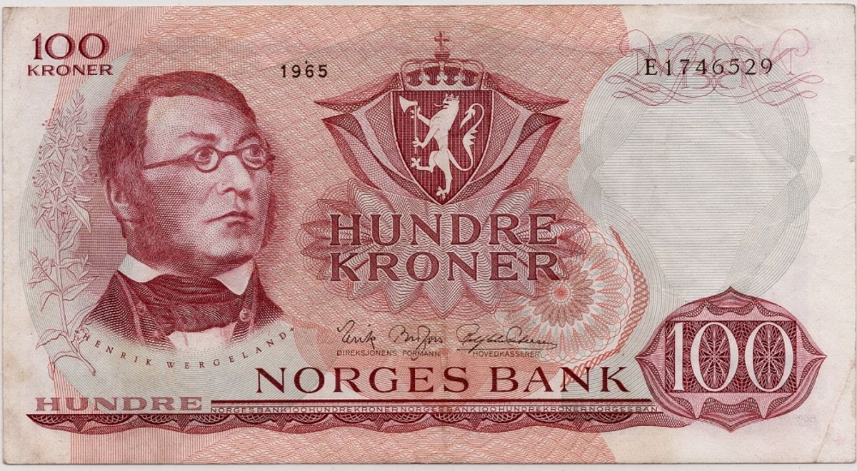 Norge, 100 kroner 1965