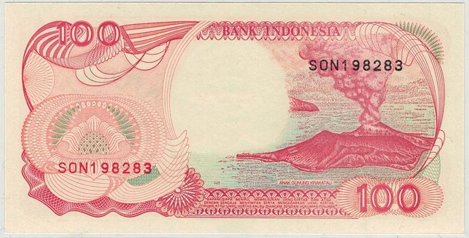 Hovedbilde Indonesia, 100 rupiah 1992, Anak Krakatau