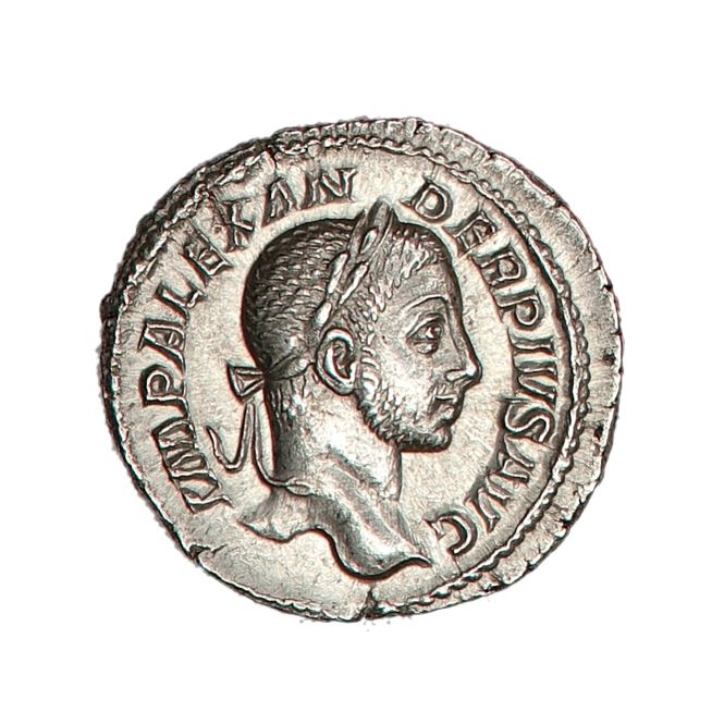 Hovedbilde Severus Alexander, denar, år 222-235, nær usirkulert!