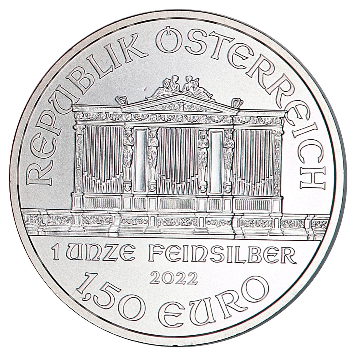 Østerrike, 10 x Philharmoniker, 2022, 311 g sølv